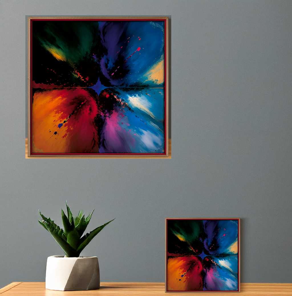 Abstract Color Burst Art Print - Modern Home Decor (Digital Download)