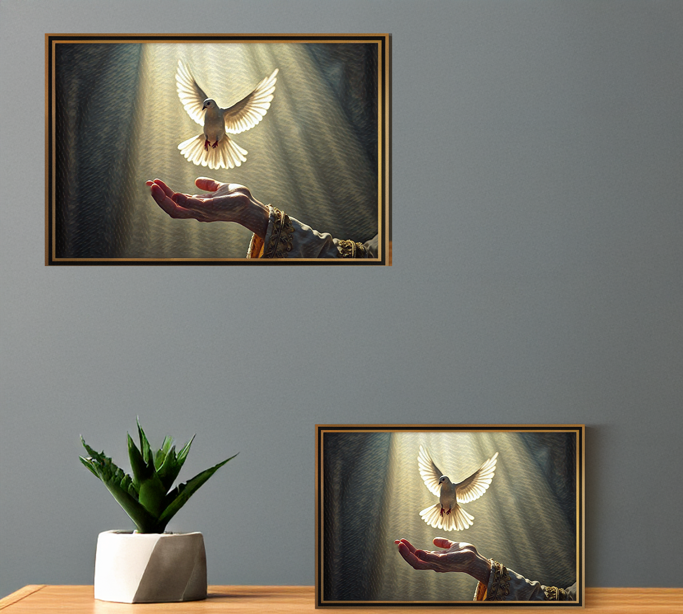 Dove Art Print: Christian Home Decor, Religious Gift (Digital Download)