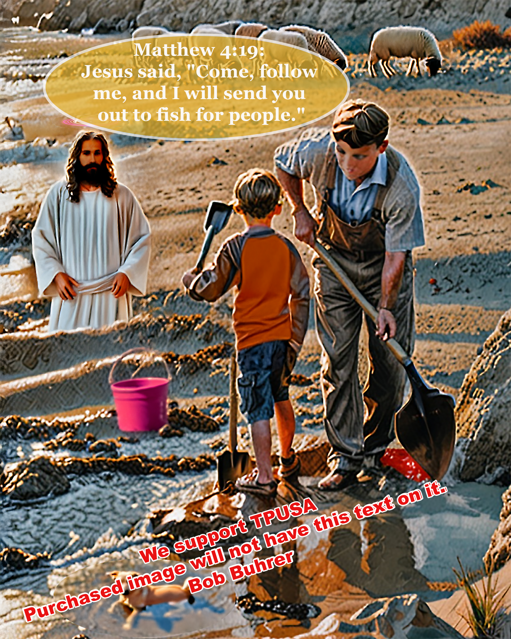 Crab Diggers        We support TPUSA   Faith art Pacific Ocean Wall Art Print, Coastal Home Decor, Beach Gift, Nautical Wall Hanging, Nature Lover Gift