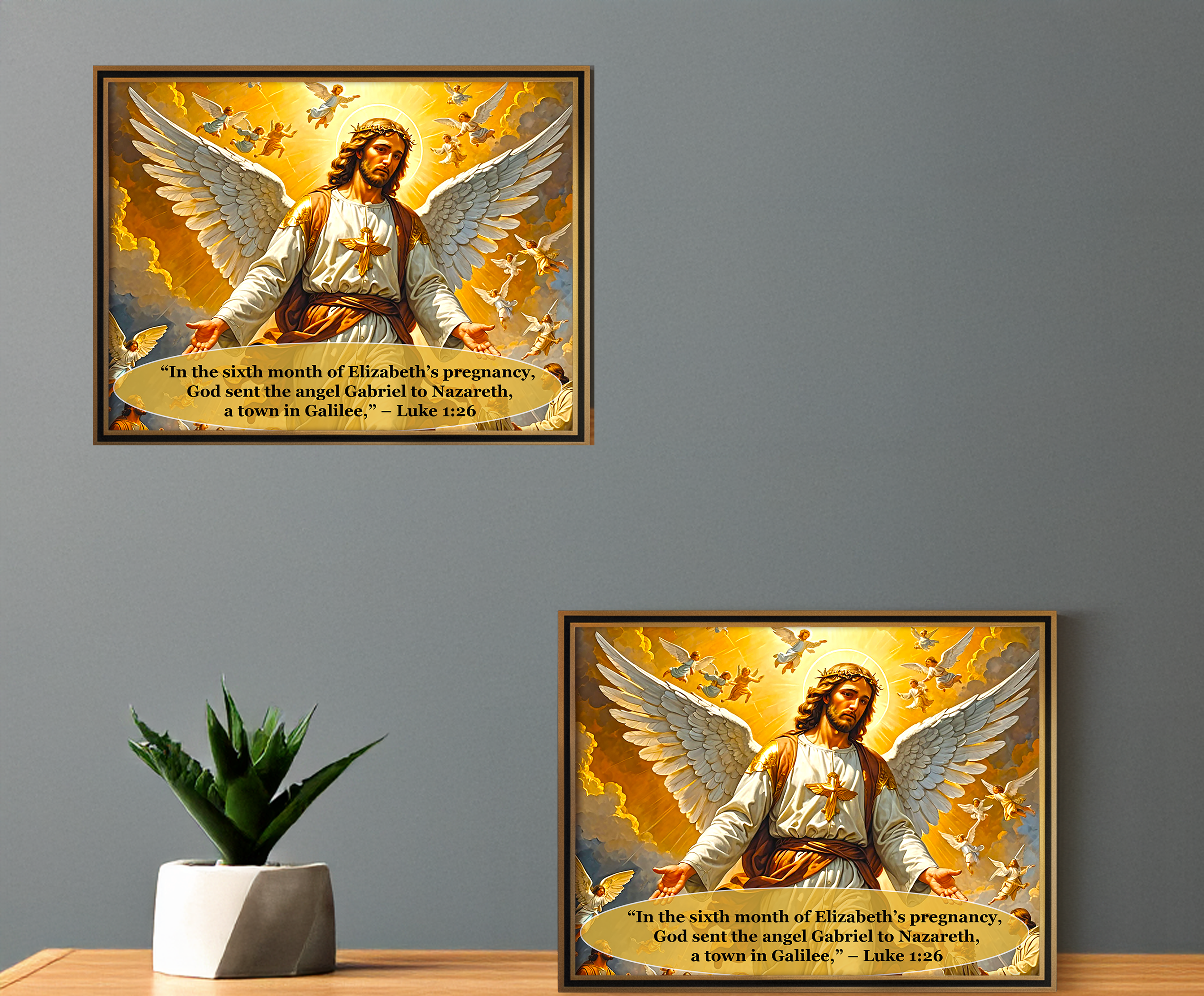 Gabriel  A  Divine Angel Gabriel Wall Art Digital Download, Celestial Decor, Inspirational Home Decor, Religious Gift, Heaven Artwork, DIY