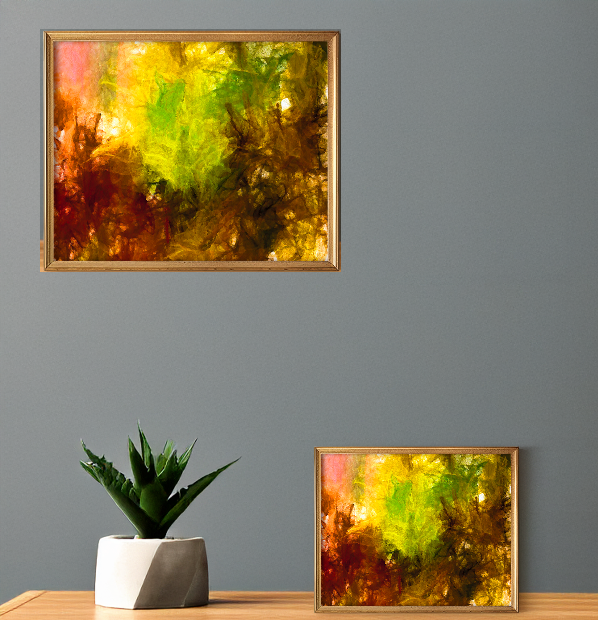 Abstract Floral Painting: Vibrant Modern Art Print (Digital Download)