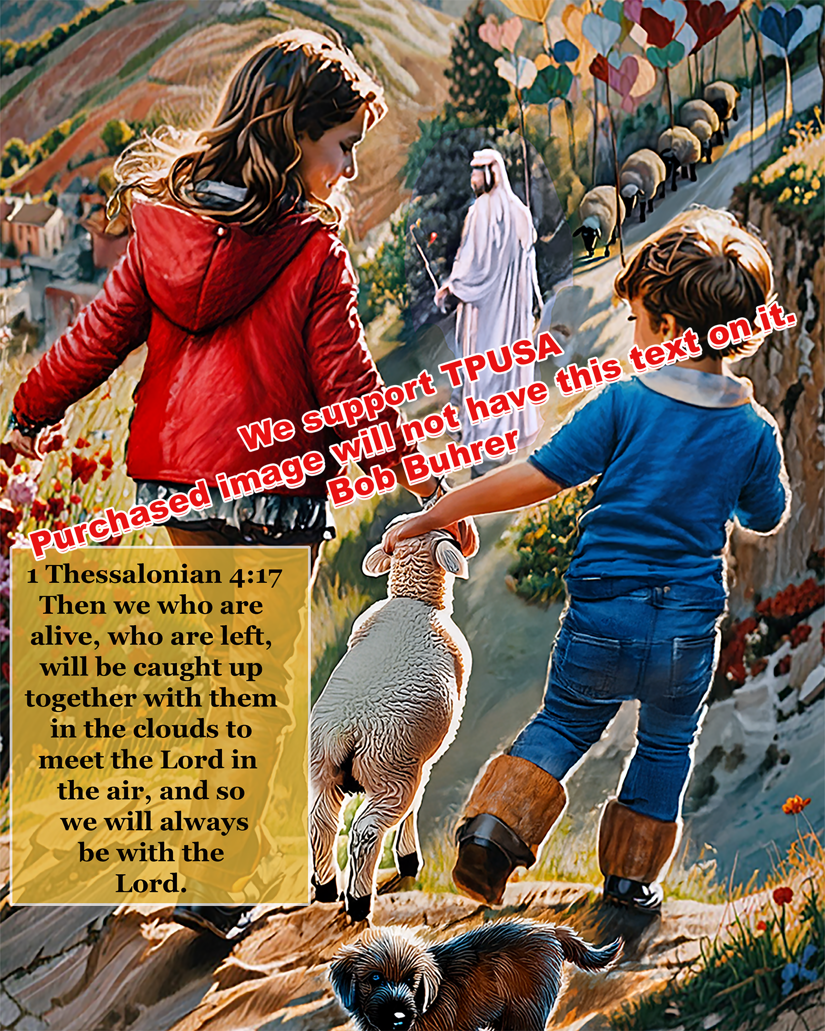 Catching Up with Jesus    We support TPUSA – Inspirational Wall Art Faith Art