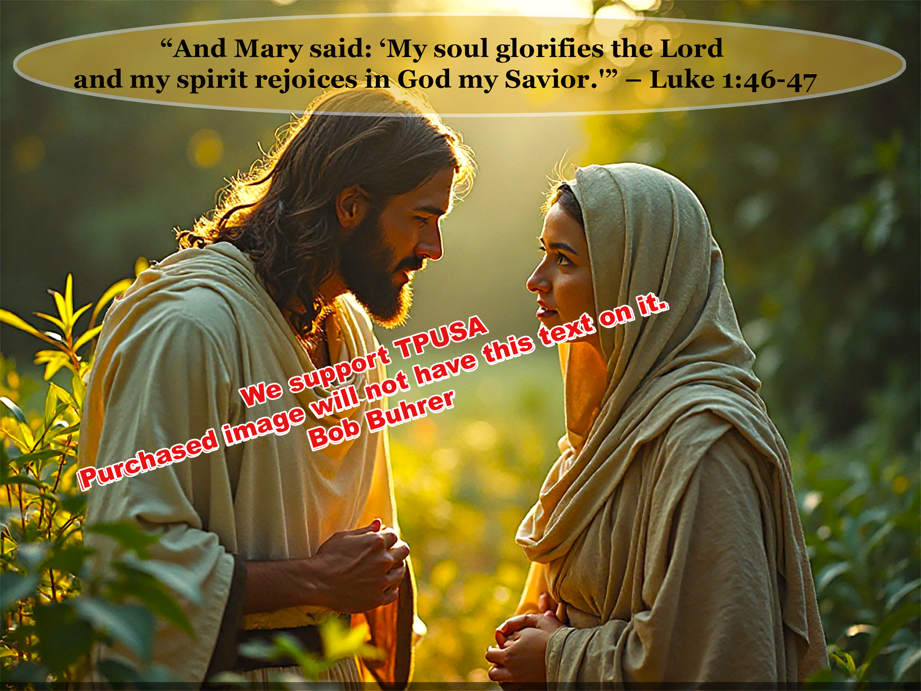 Jesus and Mary            We support TPUSA   Religious Wall Art Digital Download   Nostalgic Scene | Printable Christian Home Decor for Living Room or Bedroom