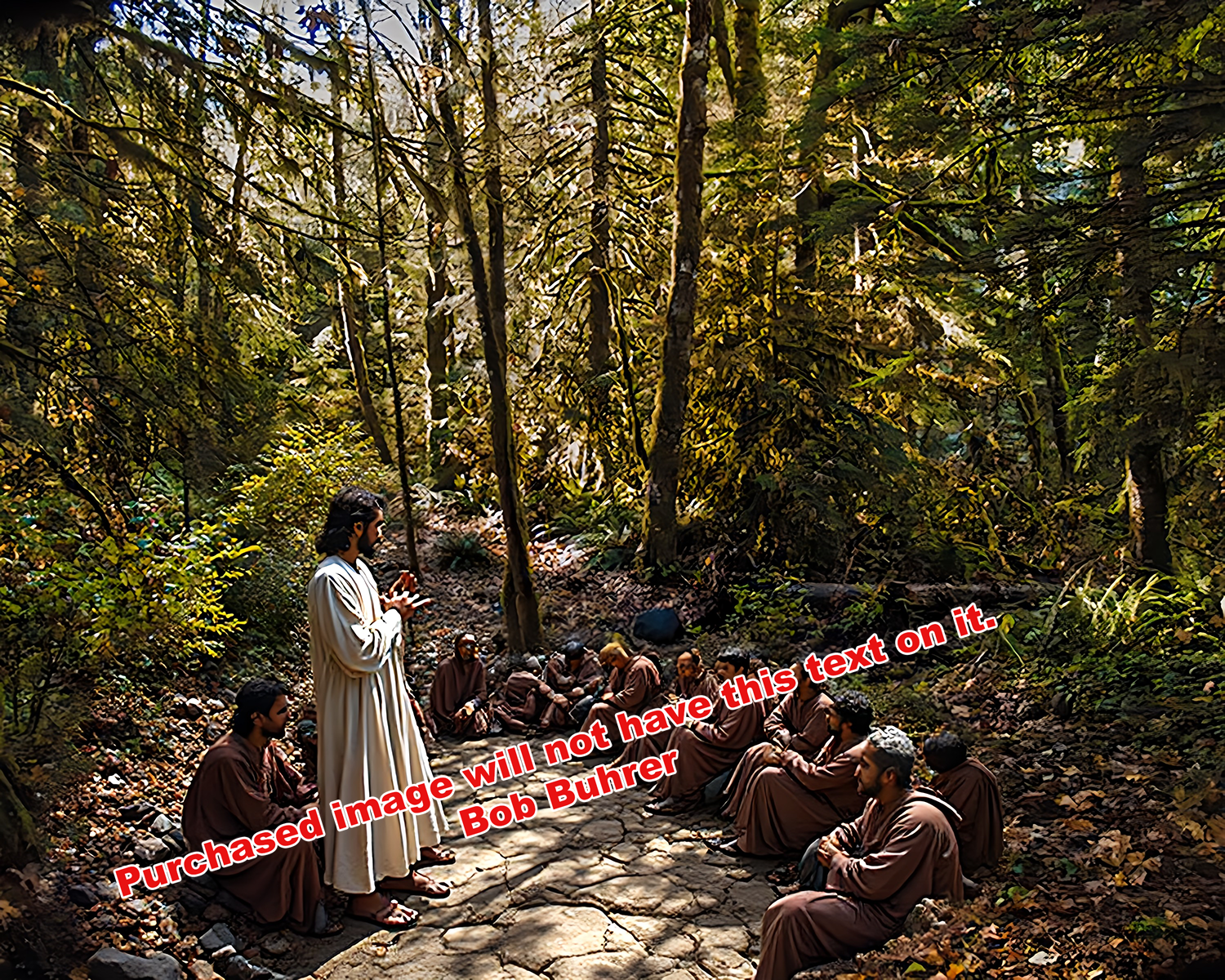 Christian Savior with Disciples   We support TPUSA    Wall Art - Religious Canvas Prints, Biblical Decor, Jesus and Apostles, Inspirational Christian Gift