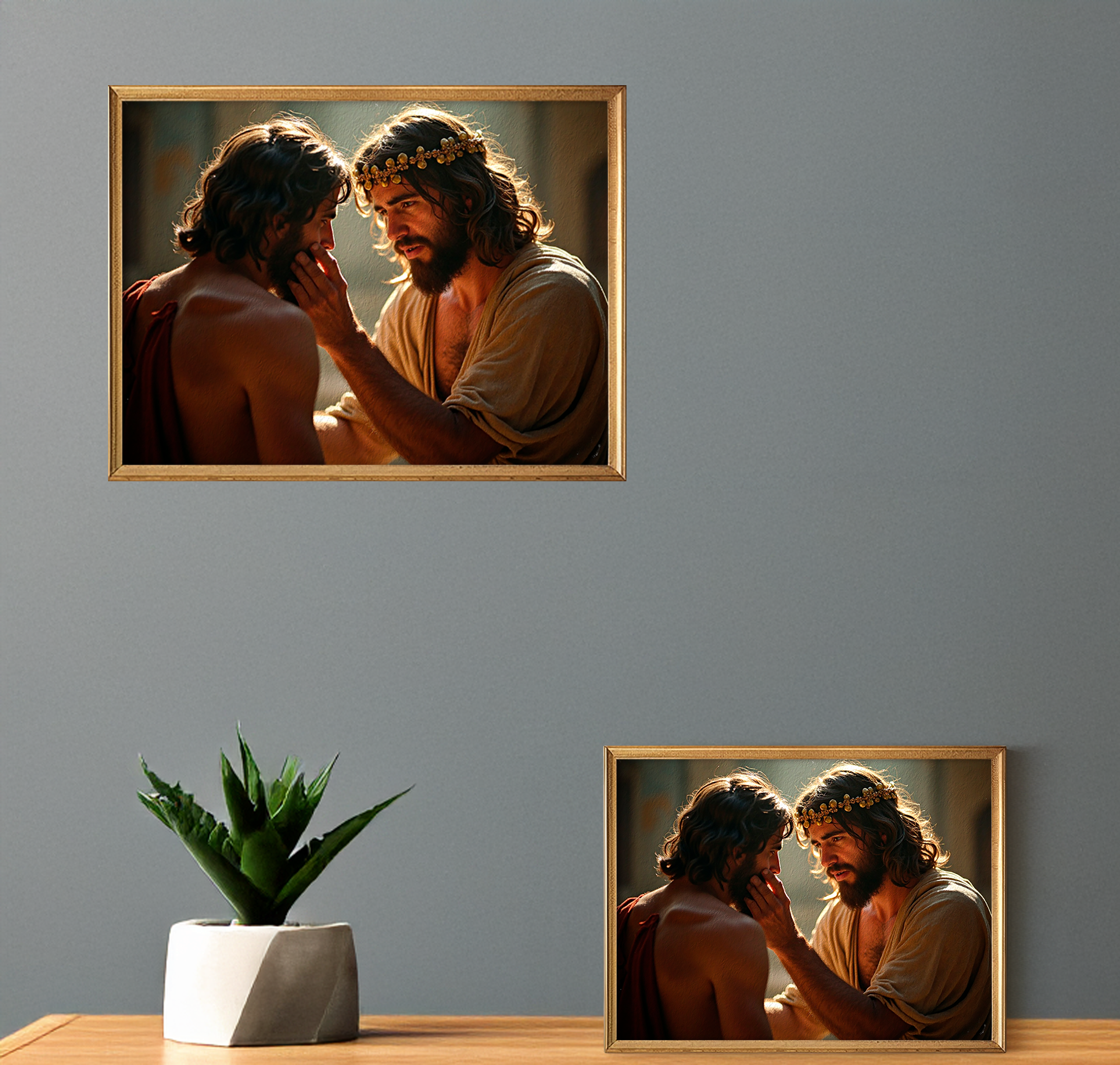 Jesus and his Disciple Art Print: Modern Religious Artwork (Digital Download)