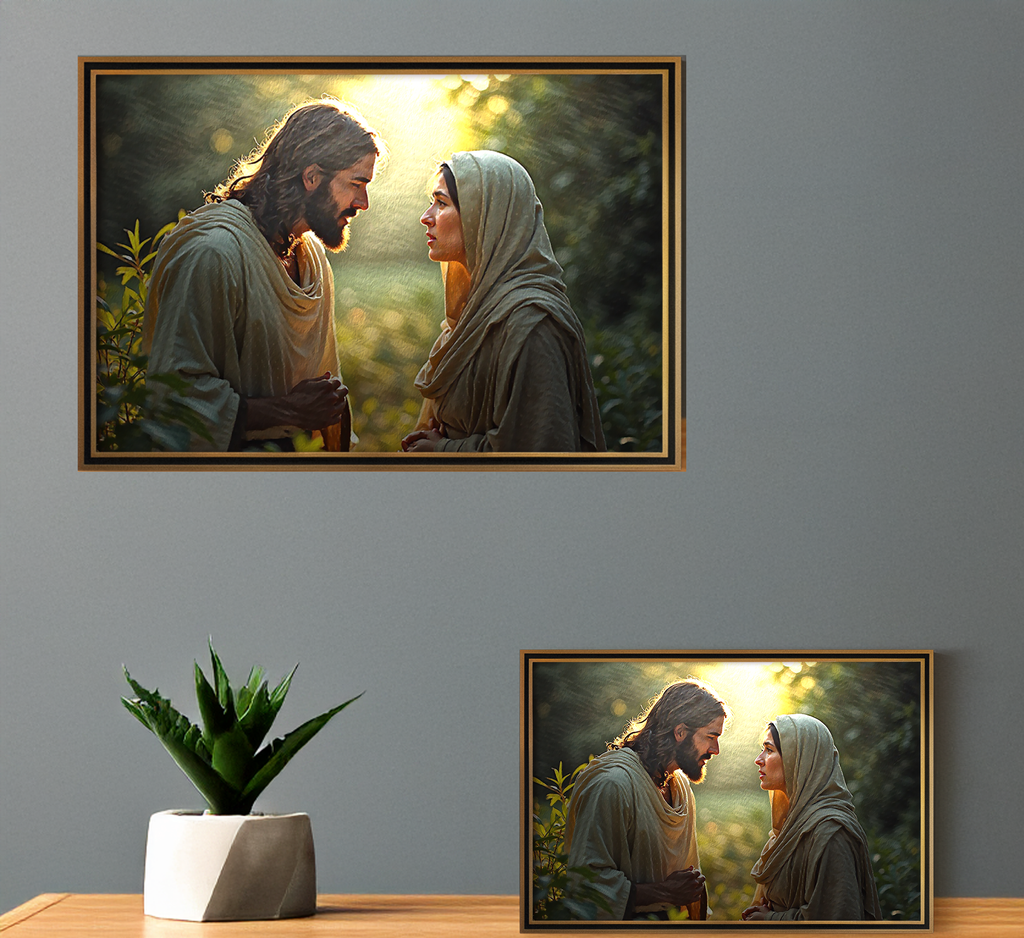 Mary and her Son Art Print: Heartfelt Connection, Religious Home Decor (Digital Download)