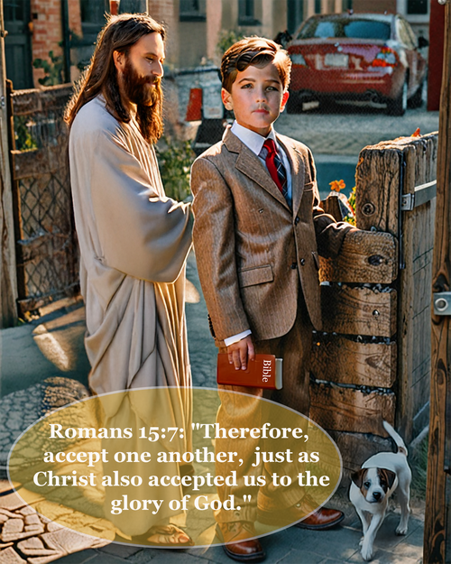 Accepting New Friend       Inspirational Christian Wall Art with 5 Images for Home Decor