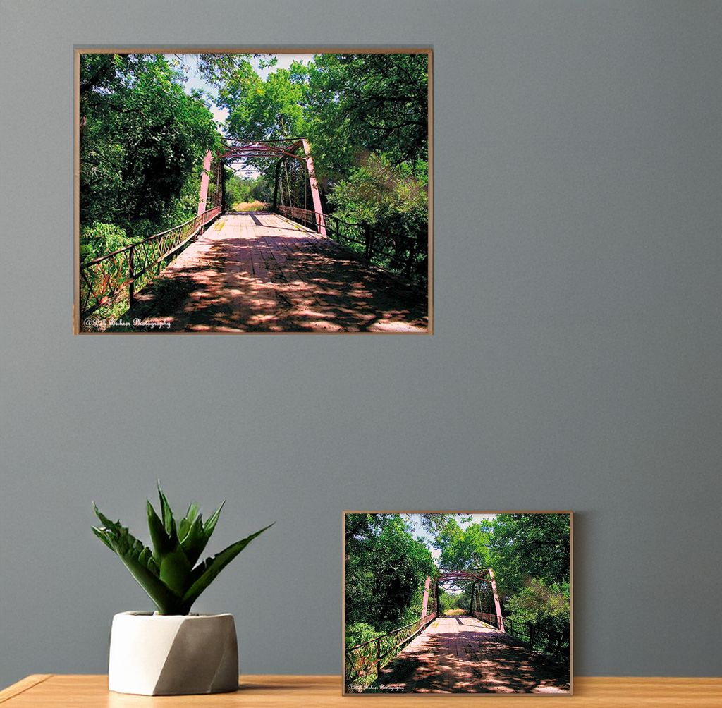 Country Bridge, Vintage Landscape Home Decor, Rustic Cottage Style, Nature Photography