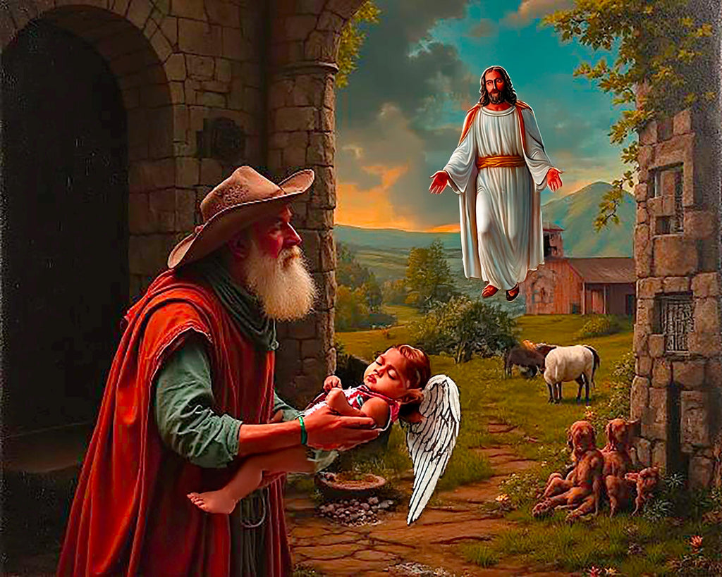 Our Savior Heals          His Child Religious Wall Art Print with 4 Extra Inspirational Images – Christian Home Decor Gift