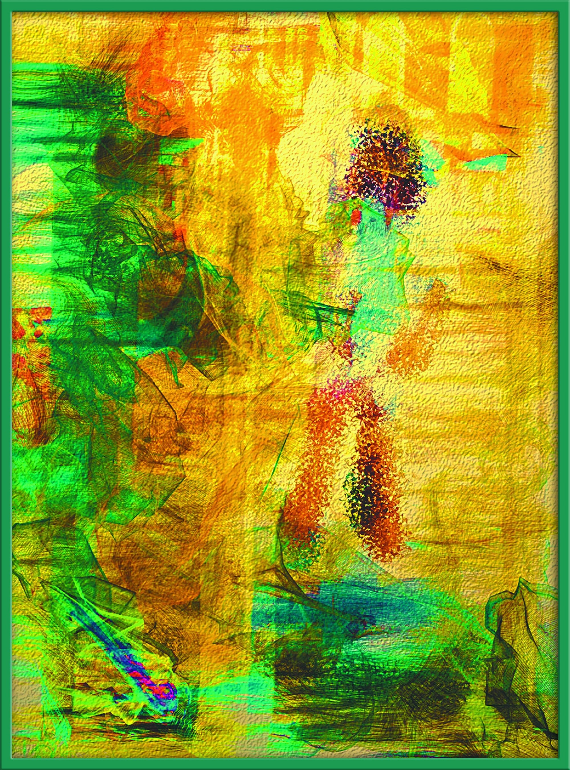 Girl Colorful Wall Art Print, Abstract Art Digital Download, Vibrant Home Decor, Modern Living Room Wall Art, DIY Printable for Gallery Wall