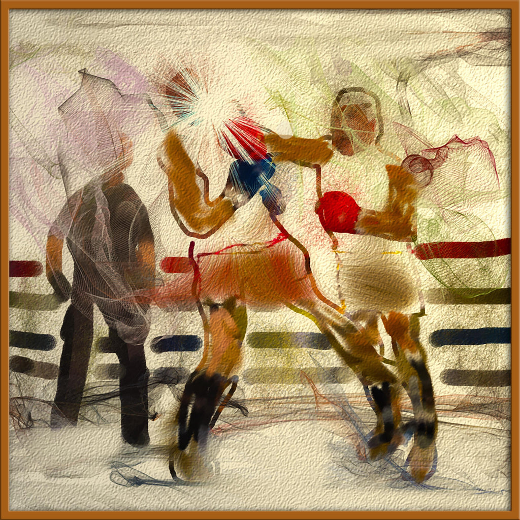 The Fight Colorful Abstract Wall Art Digital Download| Vibrant Art Print for Living Room or Gallery