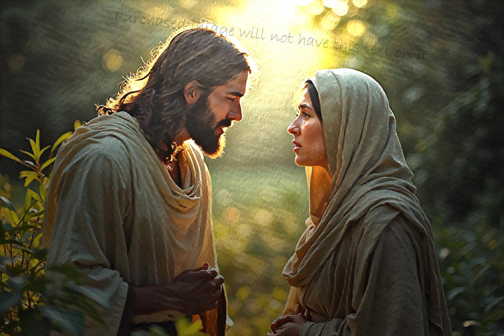 Mary and her Son Art Print: Heartfelt Connection, Religious Home Decor (Digital Download)
