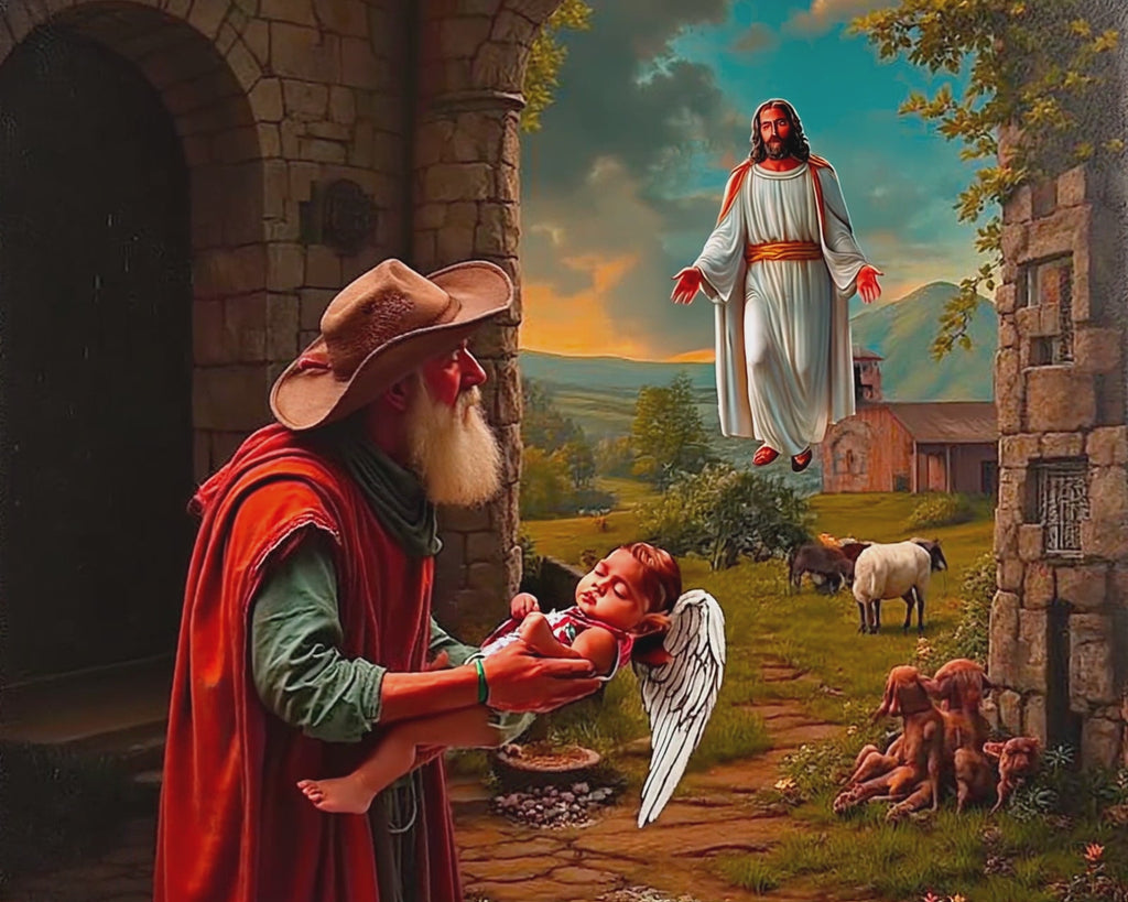 Our Savior Heals          His Child Religious Wall Art Print with 4 Extra Inspirational Images – Christian Home Decor Gift