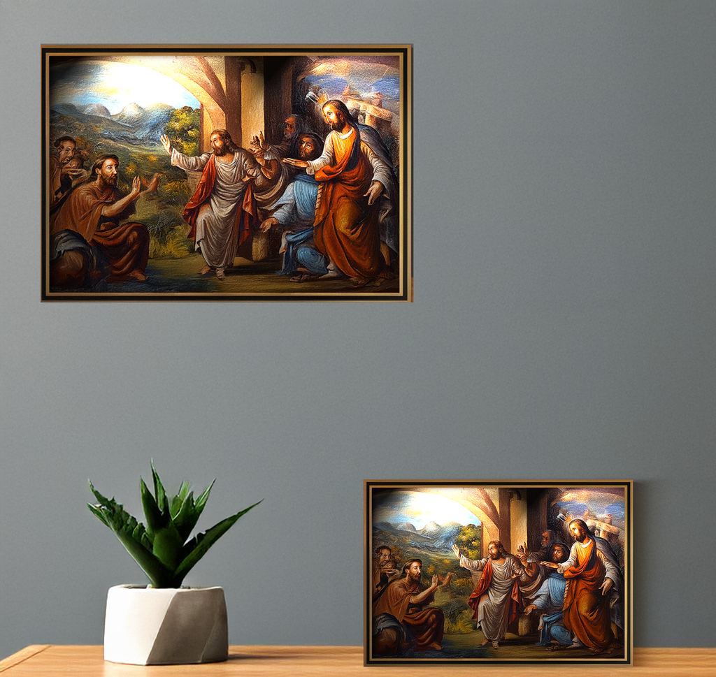 Biblical Scene Painting: Inspirational Christian Art Print (Digital Download)